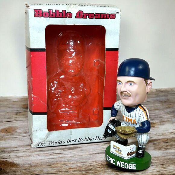 LIMA LOCOS Bobblehead ERIC WEDGE Baseball Catcher HTF 2003 SGA - Indians Manager - Picture 1 of 15